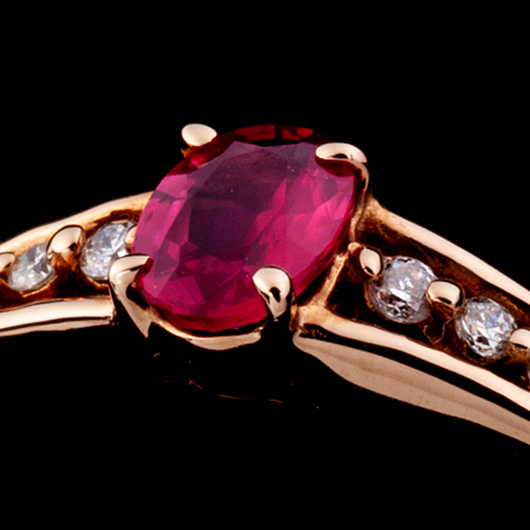 ノーブランド ルビー リング 41006354 ピンクゴールド/レッド 新品 サブカット 5枚目