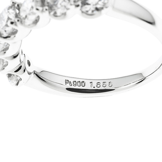 ノーブランド ダイヤモンド エタニティ リング 4924140 プラチナ 新品 サブカット 3枚目