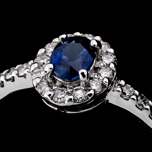 ノーブランド サファイヤ リング 4072370 プラチナ/ブルー 新品 サブカット 5枚目