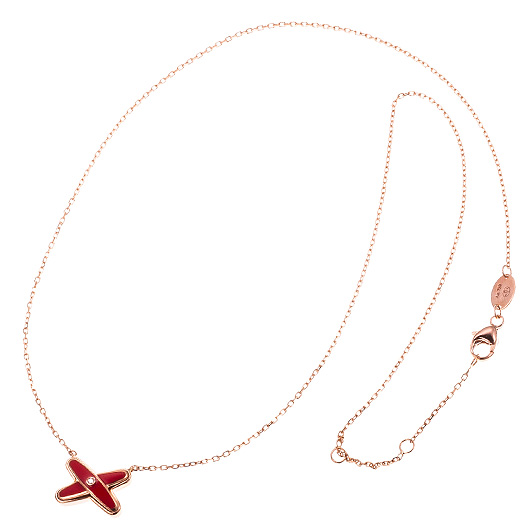 ショーメ ジュ ドゥ リアン ペンダント --- ピンクゴールド/レッド 中古 サブカット 2枚目