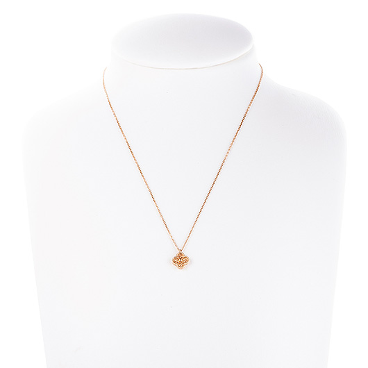 ヴァンクリーフ＆アーペル スウィート アルハンブラ ペンダント ピンクゴールド 中古 サブカット 1枚目