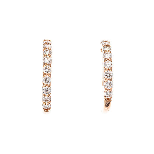 ノーブランド ダイヤモンド ピアス 4015900 ピンクゴールド 新品 サブカット 5枚目