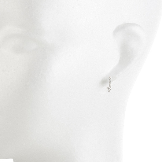 ノーブランド ダイヤモンド ピアス 4015910 プラチナ 新品 サブカット 1枚目