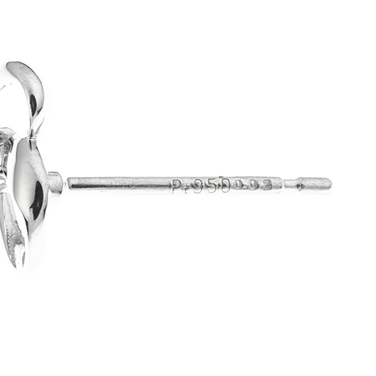 ノーブランド ダイヤモンド ハート ピアス 4734390 プラチナ 新品 サブカット 3枚目