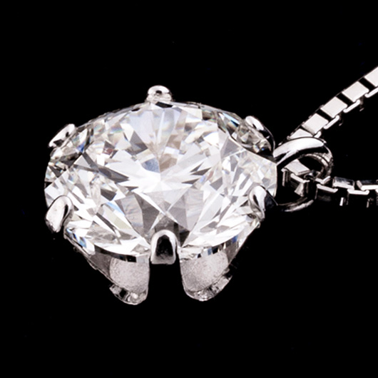 ノーブランド 一粒 ダイヤモンド ネックレス 4658270 プラチナ 新品 サブカット 5枚目