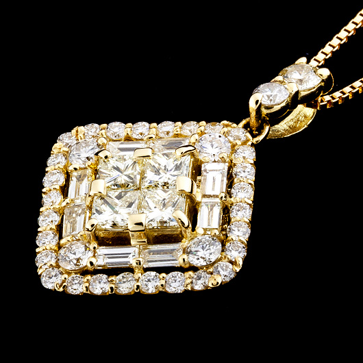 ノーブランド ダイヤモンド ネックレス 4285400 イエローゴールド 新品 サブカット 5枚目