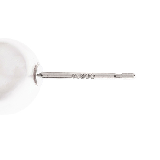 ノーブランド アコヤ真珠 スタッド ピアス 4735980 プラチナ/ホワイト 新品 サブカット 3枚目