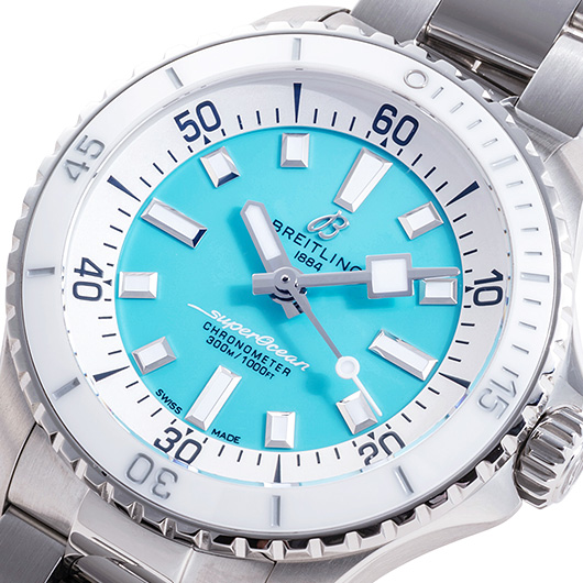 ブライトリング スーパーオーシャン　オートマティック36 A17377211C1A1 ターコイズブルー/ホワイト 中古 サブカット 1枚目