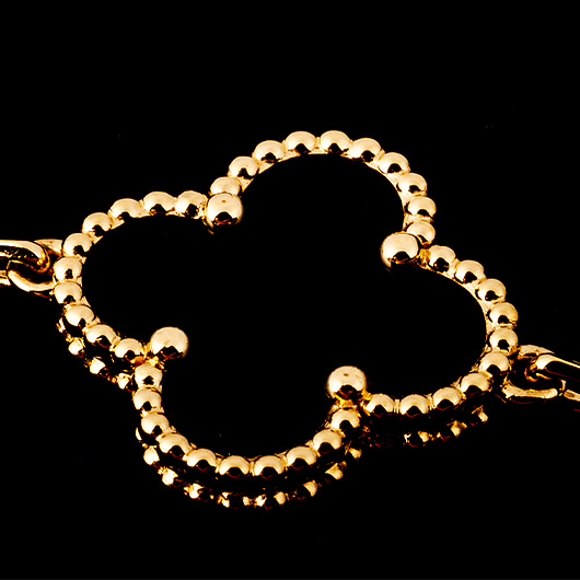 ヴァンクリーフ＆アーペル ヴィンテージ アルハンブラ ブレスレット イエローゴールド/ブラック 中古 サブカット 3枚目