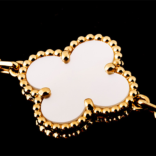 ヴァンクリーフ＆アーペル ヴィンテージ アルハンブラ ブレスレット イエローゴールド/ホワイト 中古 サブカット 3枚目