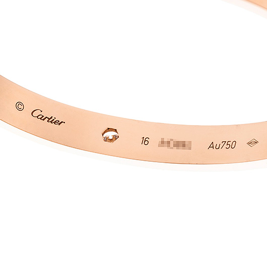 カルティエ ラブ ブレスレット クラシック ピンクゴールド 中古 サブカット 2枚目