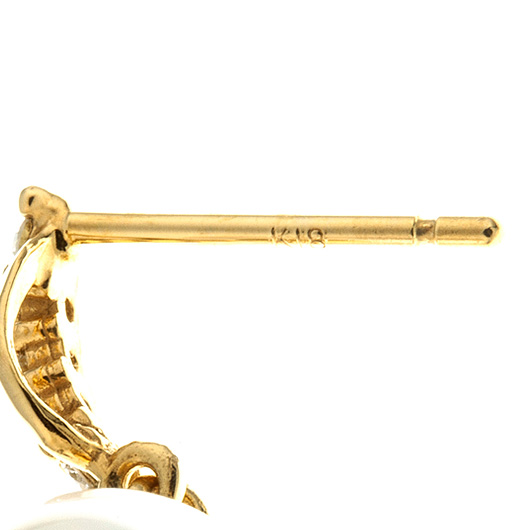 ノーブランド アコヤ真珠 ピアス 1457578 イエローゴールド/ホワイト 新品 サブカット 3枚目