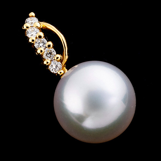 ノーブランド アコヤ真珠 ピアス 1457578 イエローゴールド/ホワイト 新品 サブカット 5枚目