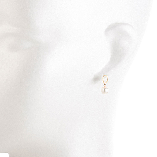 ノーブランド アコヤ真珠 ピアス 1455127 イエローゴールド/ホワイト 新品 サブカット 1枚目