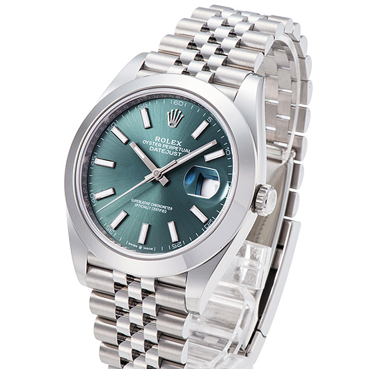 ロレックス デイトジャスト41 126300 ミントグリーン 新品未使用 サブカット 1枚目