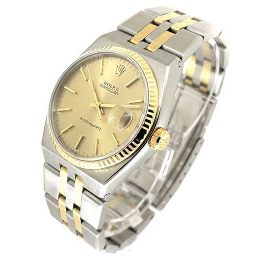 ロレックス デイトジャスト オイスタークオーツ 17013 シャンパン アンティーク サブカット 1枚目