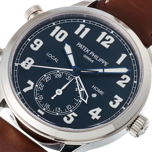 パテックフィリップ カラトラバ パイロット トラベルタイム 5524G-001 ブルー 中古 サブカット 1枚目