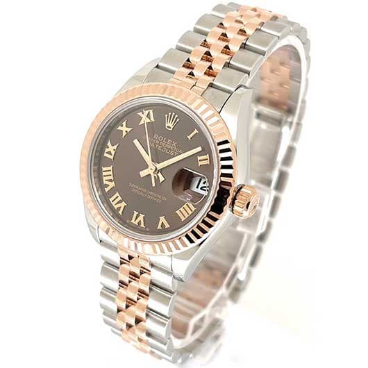 ロレックス デイトジャスト 28 279171 ブラウン（チョコ） 中古 サブカット 1枚目