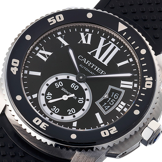 カルティエ カリブル ドゥ カルティエ ダイバー W7100056 ブラック 中古 サブカット 1枚目