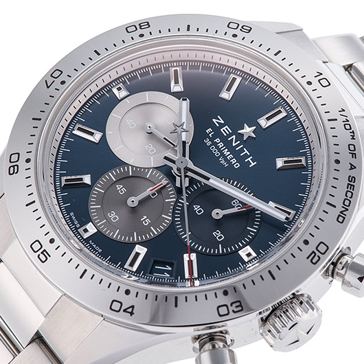 ゼニス クロノマスター スポーツ ブルー 03.3114.3600/51.M3100 ブルー/シルバー/グレー 中古 サブカット 1枚目