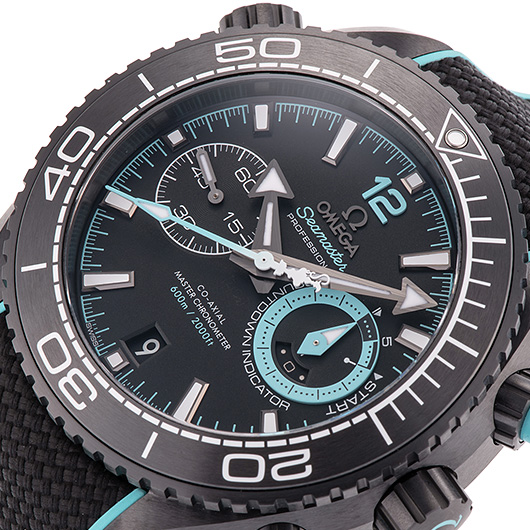 オメガ シーマスター プラネットオーシャン 600M 215.92.46.51.01.003 ブラック/ターコイズ 新品 サブカット 1枚目