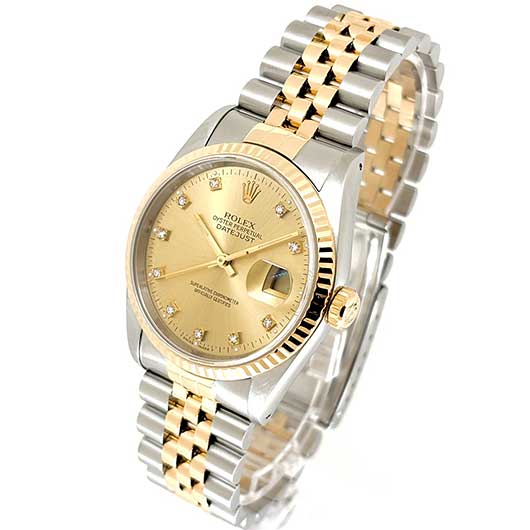 ロレックス デイトジャスト 16233G シャンパン 中古 サブカット 1枚目