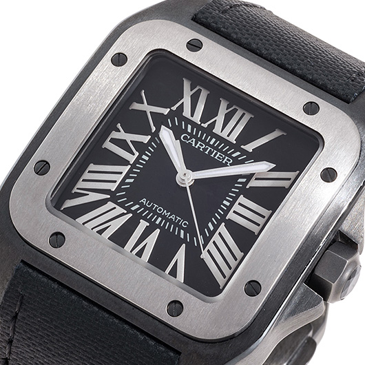 カルティエ サントス100 カーボン LM W2020010 ブラック/シルバー 中古 サブカット 1枚目