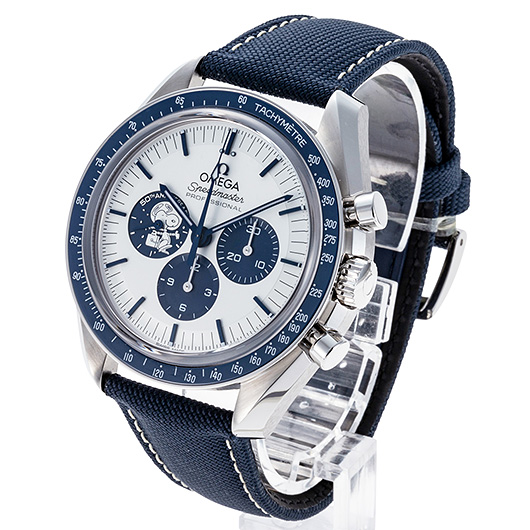 オメガ スピードマスター プロフェッショナル コーアクシャル マスタークロノメーター クロノグラフ シルバー スヌーピー アワード 310.32.42.50.02.001 シルバー/ブルー 新品未使用 サブカット 1枚目