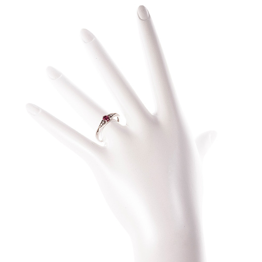 ノーブランド ルビー リング 41006351 プラチナ/レッド 新品 サブカット 1枚目