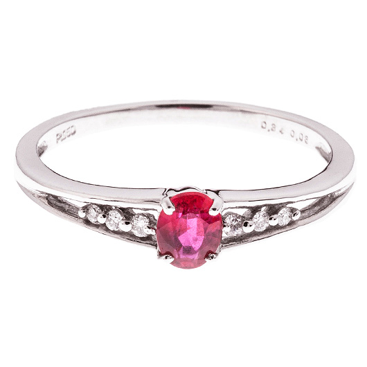 ノーブランド ルビー リング 41006351 プラチナ/レッド 新品 サブカット 4枚目