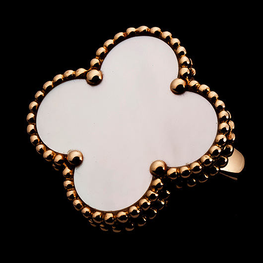 ヴァンクリーフ＆アーペル マジック アルハンブラ リング イエローゴールド/ホワイト 中古 サブカット 4枚目