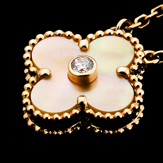 ヴァンクリーフ＆アーペル ヴィンテージ アルハンブラ ペンダント --- イエローゴールド 中古 サブカット 4枚目