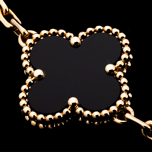 ヴァンクリーフ＆アーペル ヴィンテージ アルハンブラ ブレスレット イエローゴールド/ブラック 中古 サブカット 3枚目