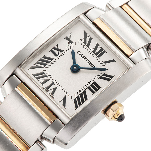 カルティエ タンクフランセーズSM W51007Q4 ホワイト 中古 サブカット 1枚目