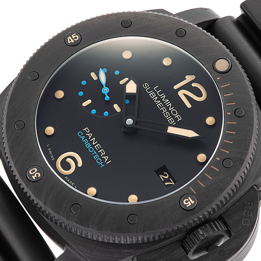 パネライ ルミノール サブマーシブル1950 カーボテック 3デイズ PAM00616 ブラック 中古 サブカット 1枚目