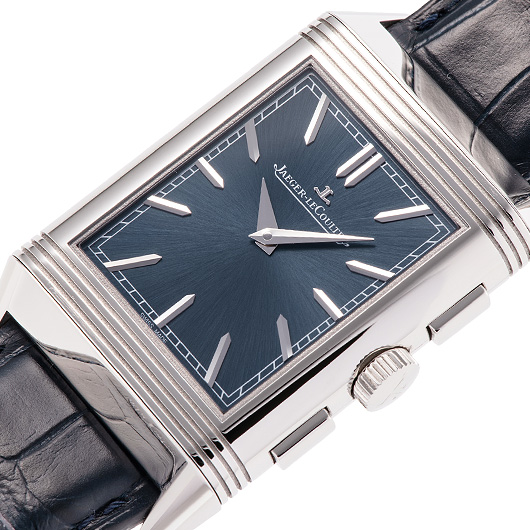 ジャガー・ルクルト レベルソ トリビュート クロノグラフ Q389848J ブルー 中古 サブカット 1枚目