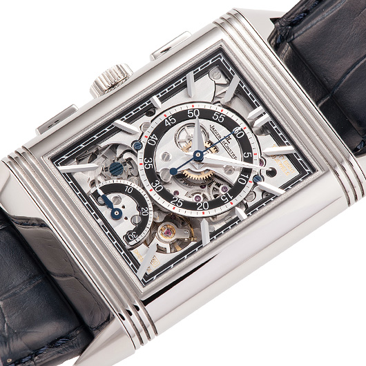 ジャガー・ルクルト レベルソ トリビュート クロノグラフ Q389848J ブルー 中古 サブカット 3枚目