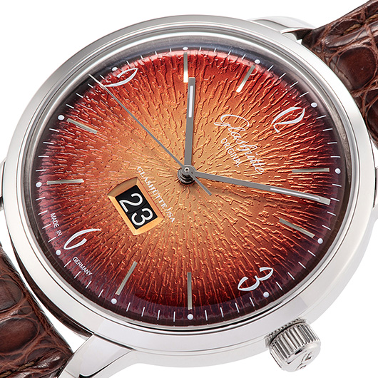 グラスヒュッテオリジナル セネター シックスティーズ パノラマデイト 2-39-47-09-02-04 オレンジ 中古 サブカット 1枚目