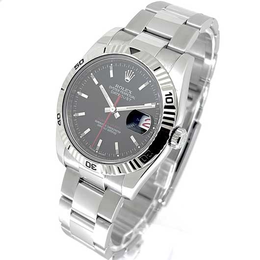 ロレックス デイトジャスト ターノグラフ 116264 ブラック 中古 サブカット 1枚目