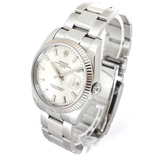 ロレックス オイスター パーペチュアル デイト 115234 シルバー 中古 サブカット 1枚目