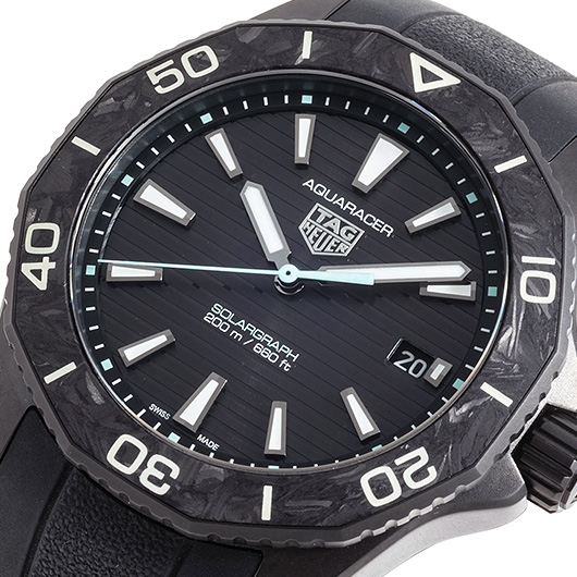 タグ・ホイヤー アクアレーサー プロフェッショナル 200 ソーラーグラフ WBP1112.FT6199 ブラック 中古 サブカット 1枚目