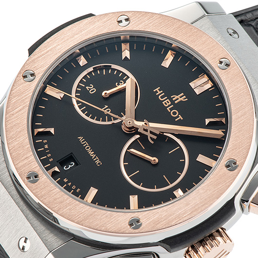 ウブロ クラシック フュージョン クロノグラフ チタニウム キングゴールド 541.NO.1181.LR ブラック 中古 サブカット 1枚目