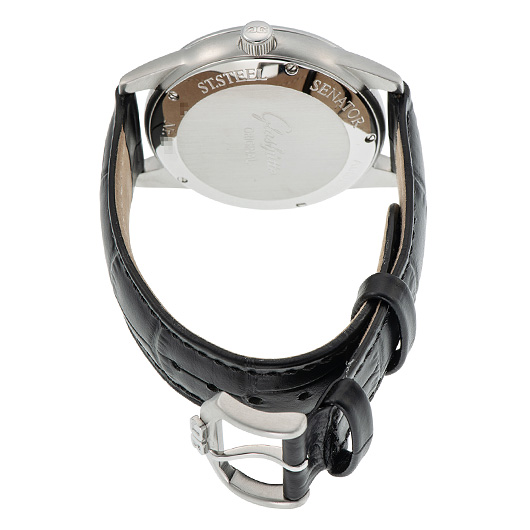 グラスヒュッテオリジナル セネター パノラマ デイト 38-42-07-22-04 ブラック 中古 サブカット 2枚目