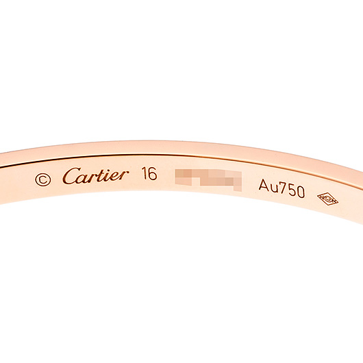 カルティエ ラブ ブレスレット SM ピンクゴールド 中古 サブカット 2枚目