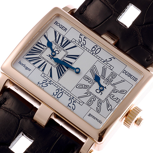 ロジェ・デュブイ トゥー マッチ デュアルタイム T31 9847 5 56.37 DT シルバー 中古 サブカット 1枚目