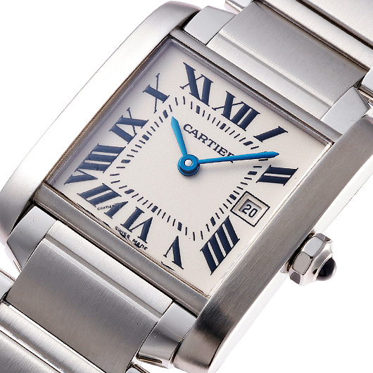 カルティエ タンクフランセーズ W51011Q3 ホワイト 中古 サブカット 1枚目