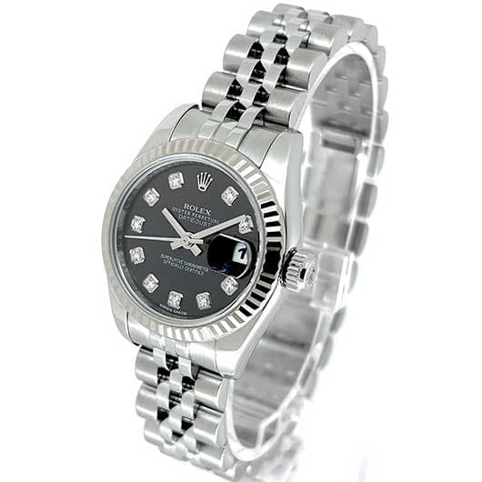ロレックス デイトジャスト 179174G ブラック 中古 サブカット 1枚目