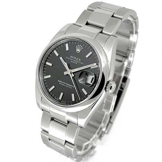 ロレックス オイスター パーペチュアル デイト 115200 ブラック 中古 サブカット 1枚目