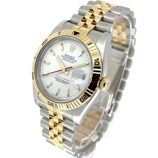 ロレックス デイトジャスト ターノグラフ 116263 ホワイト 中古 サブカット 1枚目