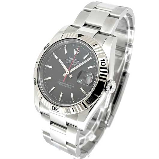 ロレックス デイトジャスト ターノグラフ 116264 ブラック 中古 サブカット 1枚目